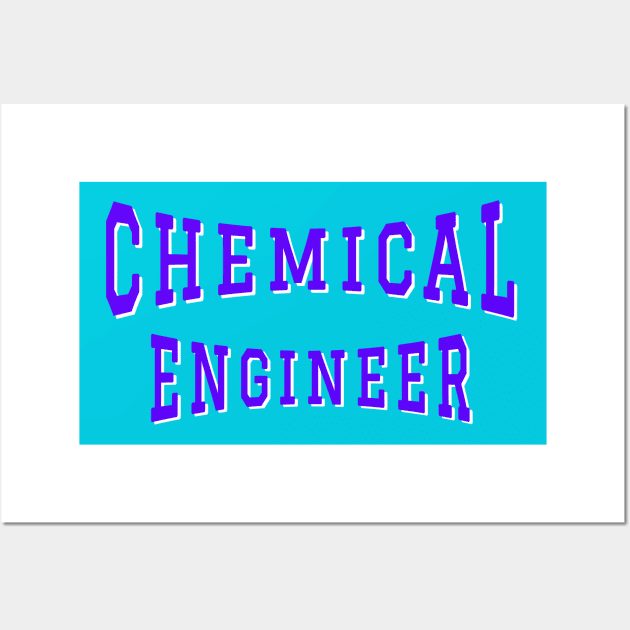 Chemical Engineer in Purple Color Text Wall Art by The Black Panther